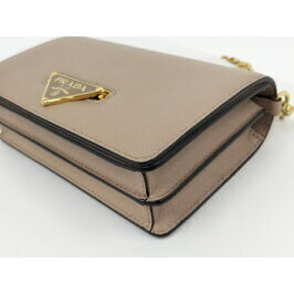 PRADA Chain Shoulder Bag Logo Leather - Picture 3 of 9